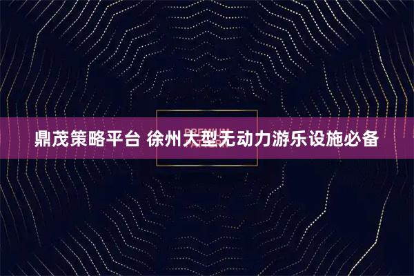 鼎茂策略平台 徐州大型无动力游乐设施必备
