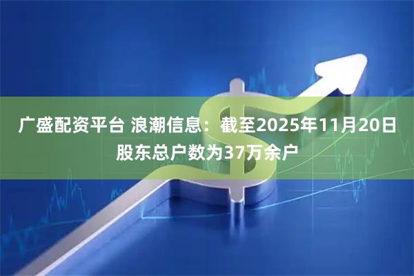 广盛配资平台 浪潮信息：截至2025年11月20日股东总户数为37万余户