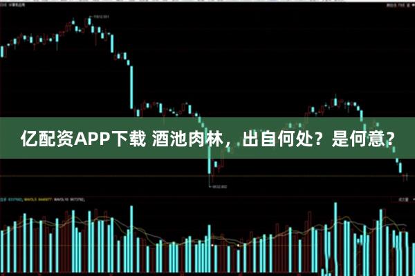 亿配资APP下载 酒池肉林，出自何处？是何意？